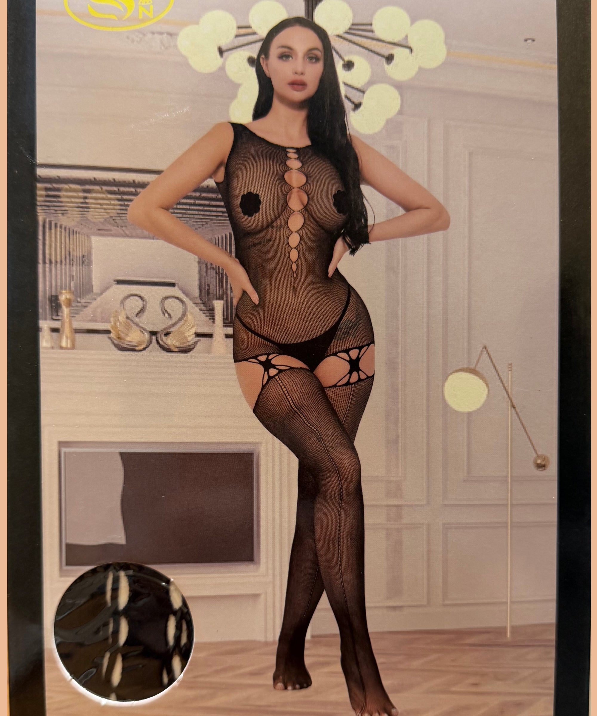 Midnight Spine Seduction Bodystocking