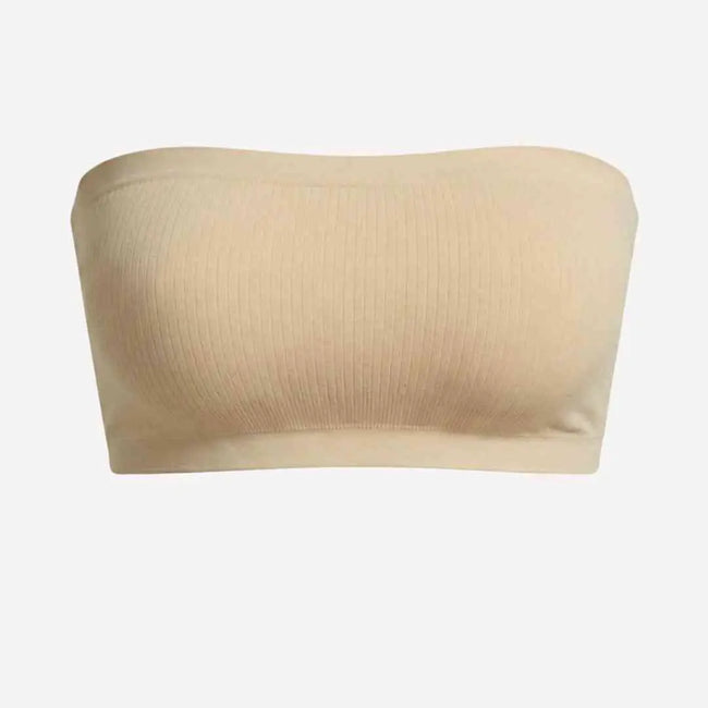 Seamless Strapless Bra – Free Size (White, Skin, Black)