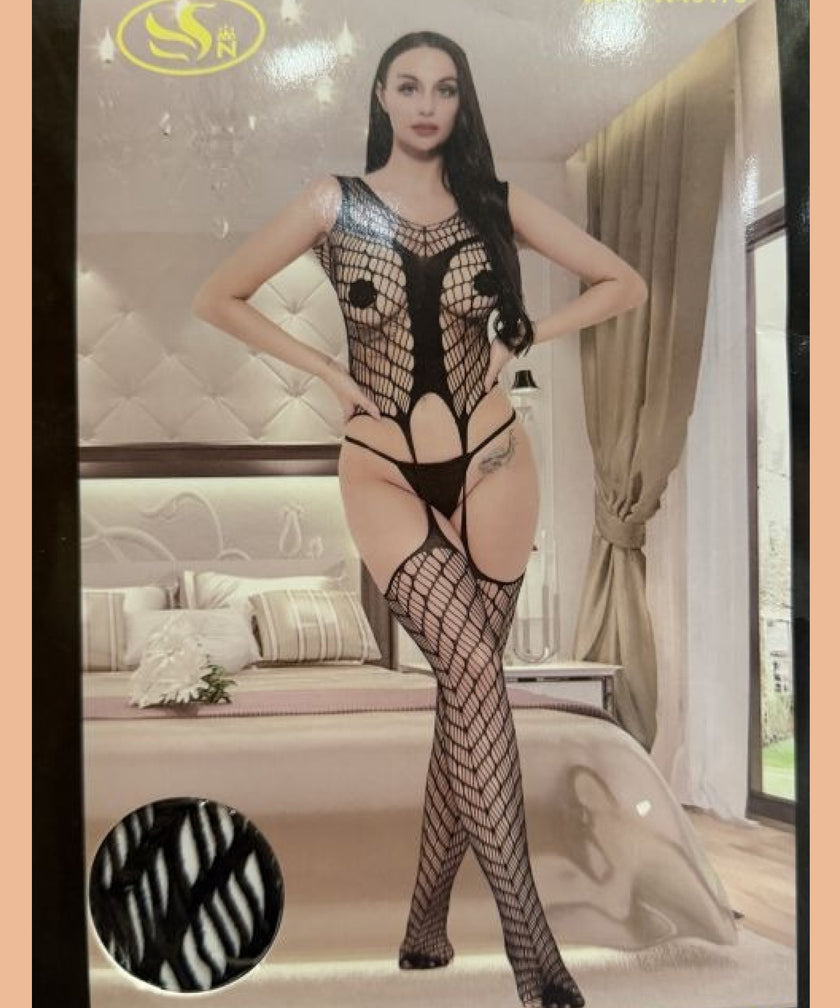 Midnight Curve Illusion Bodystocking