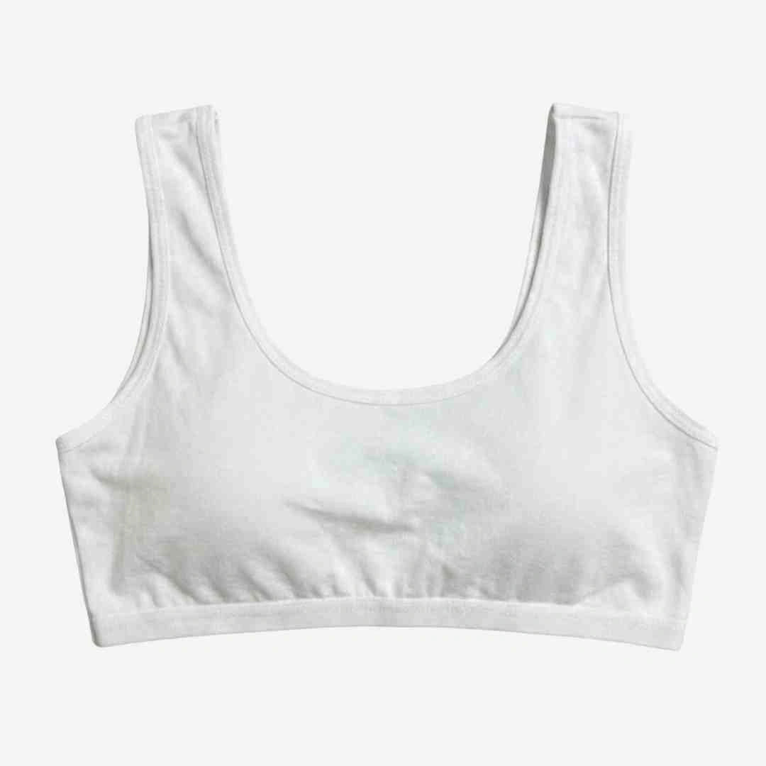 Teenage Cotton Bidi Bra – Padded, Wireless Comfort (White, Beige, Black, Yellow, Pink)