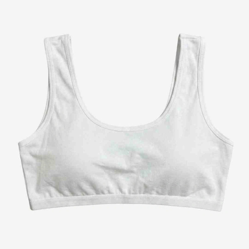 Teenage Cotton Bidi Bra – Padded, Wireless Comfort (White, Beige, Black, Yellow, Pink)