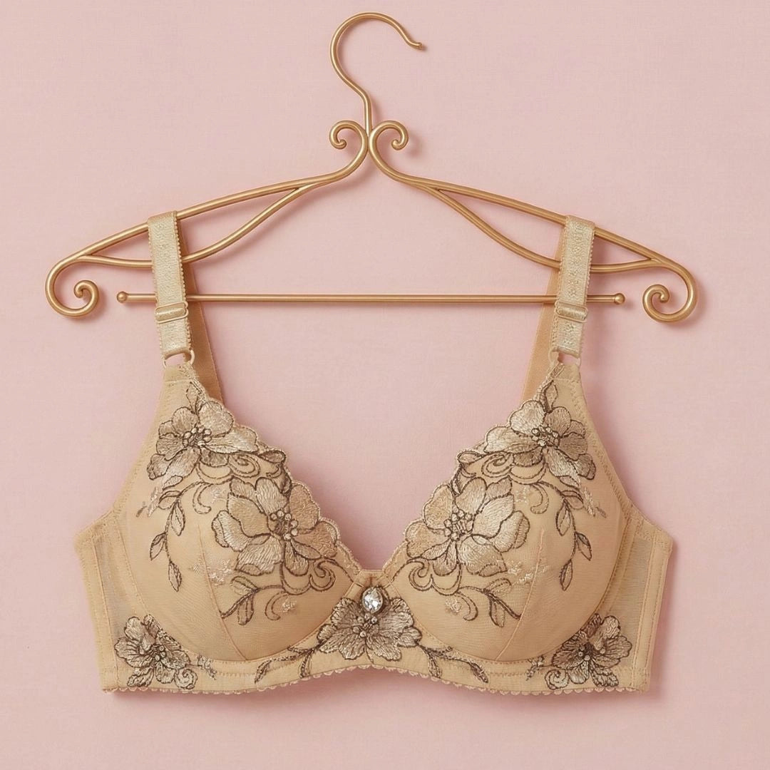 Bridal Embroidered Lace Bra