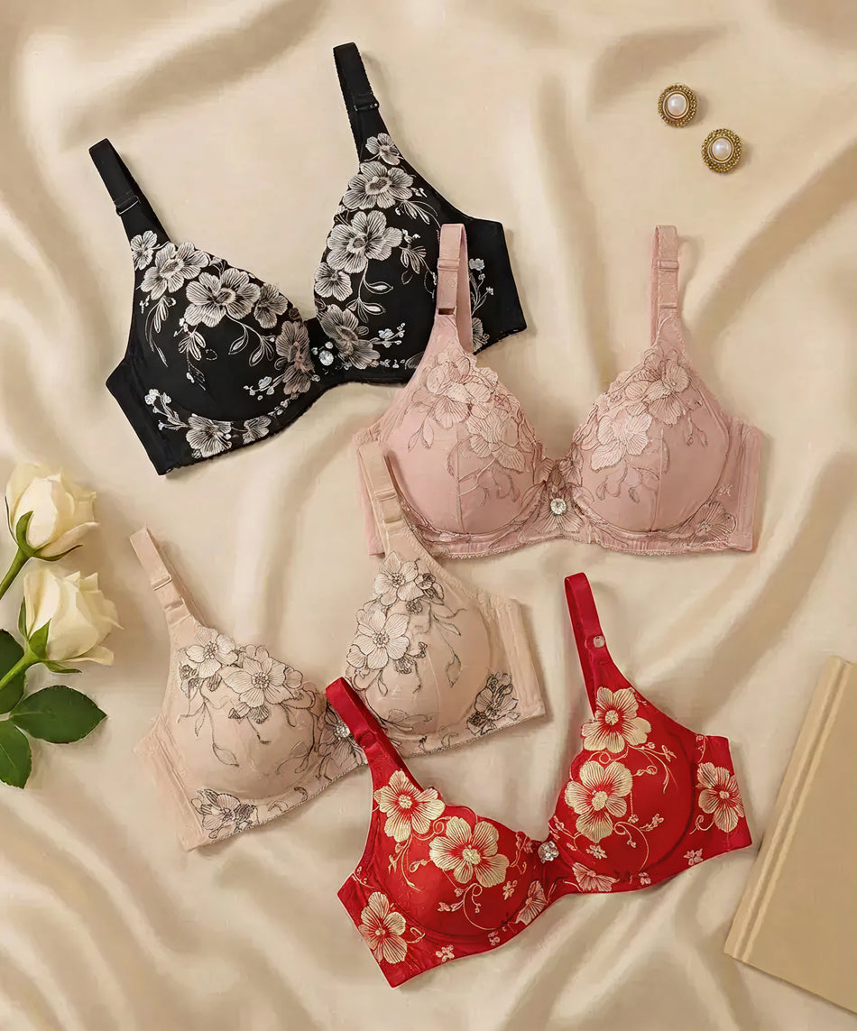 Bridal Embroidered Lace Bra