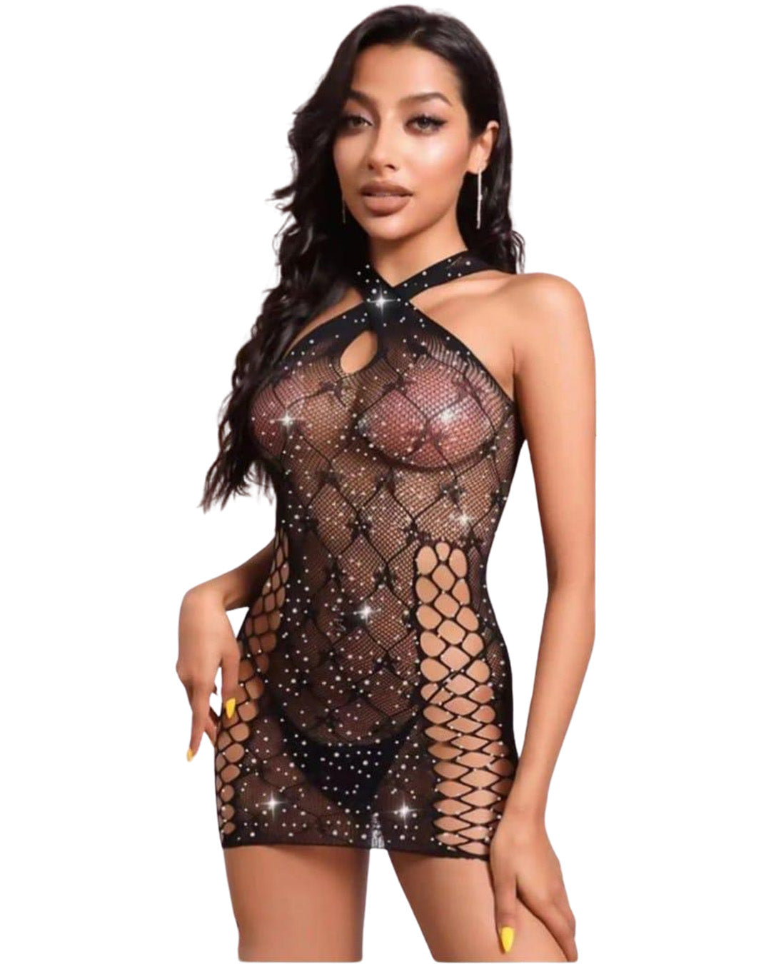 Enigmatic Black Allure Bodystocking