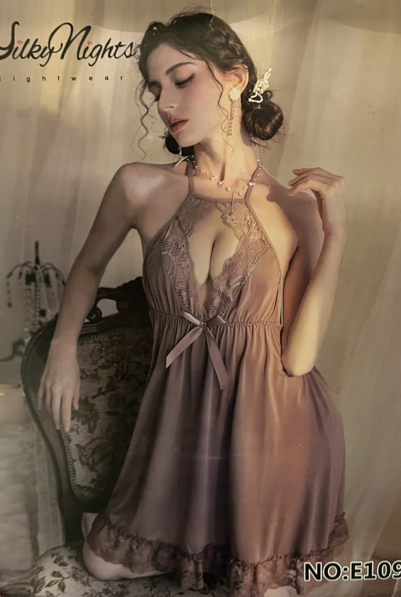 Elegant Deep V Nighty