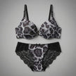 Luxury Leopard Print Padded Bra & Lace Panty Set - 2 Piece Set