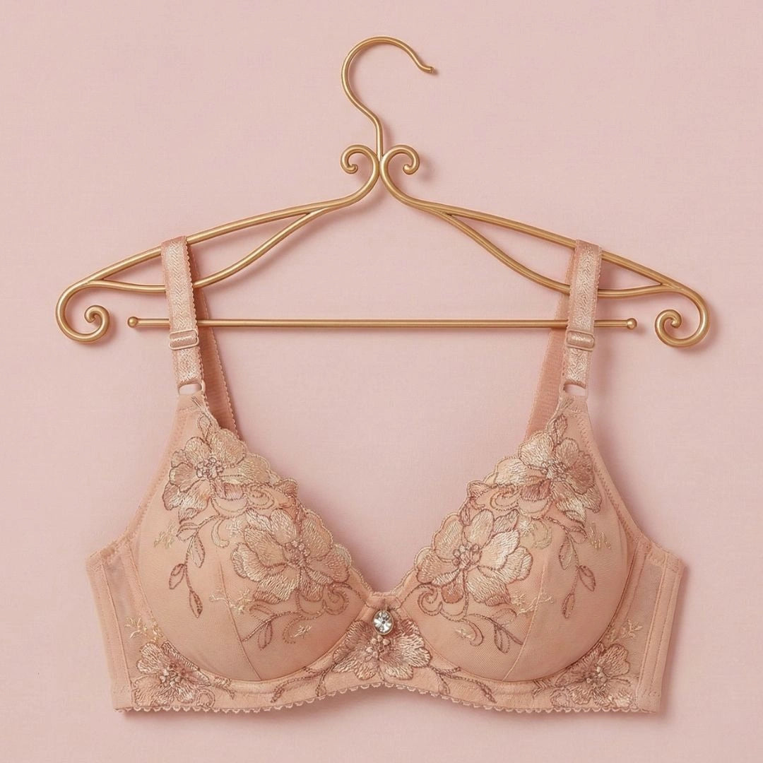 Bridal Embroidered Lace Bra