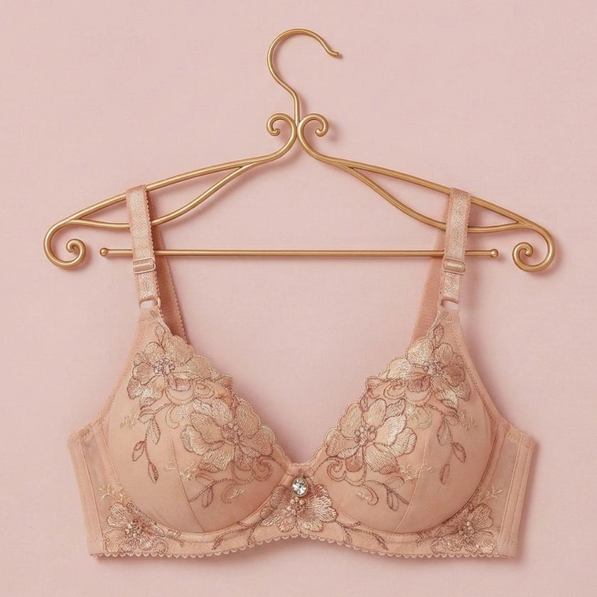 Bridal Embroidered Lace Bra