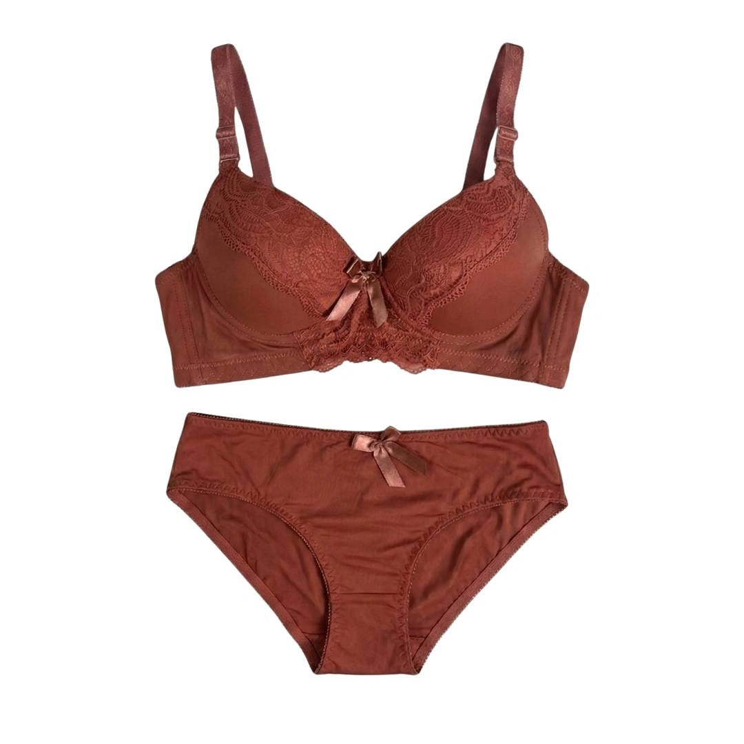 Premium Lace Padded Bra & Panty Set - 2 Piece Set
