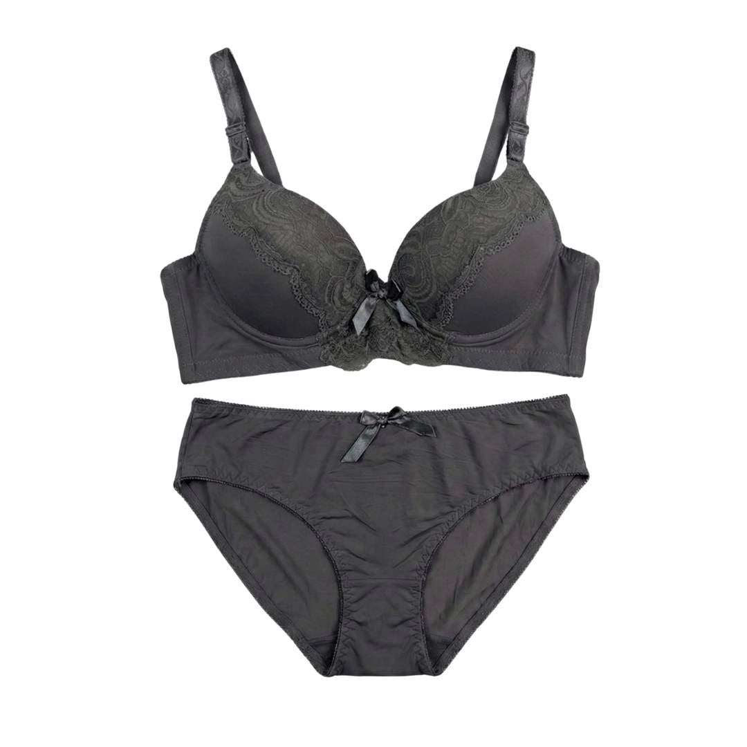 Premium Lace Padded Bra & Panty Set - 2 Piece Set