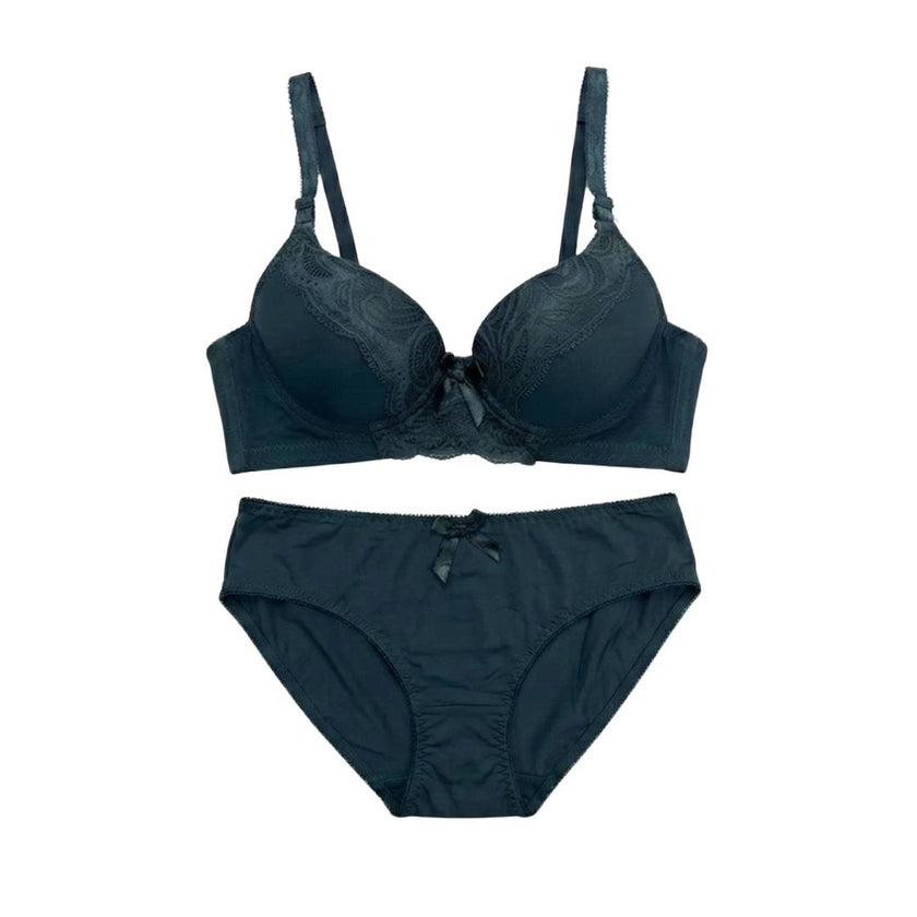 Premium Lace Padded Bra & Panty Set - 2 Piece Set