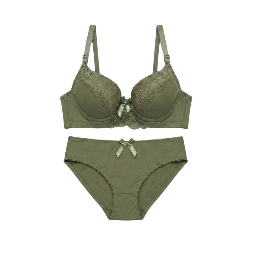 Premium Lace Padded Bra & Panty Set - 2 Piece Set