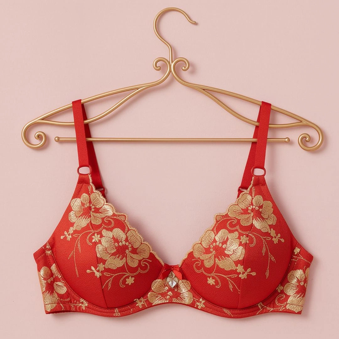 Bridal Embroidered Lace Bra