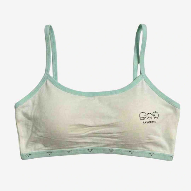 Teenage Cotton Strap Bidi Bra – Soft, Wireless Comfort (Yellow, Pink, Green, White)