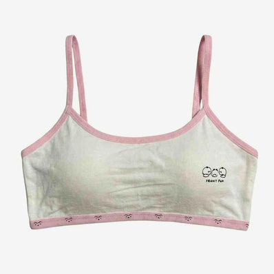 Teenage Cotton Strap Bidi Bra – Soft, Wireless Comfort (Yellow, Pink, Green, White)