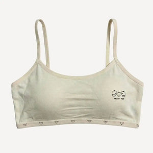 Teenage Cotton Strap Bidi Bra – Soft, Wireless Comfort (Yellow, Pink, Green, White)