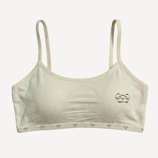 Teenage Cotton Strap Bidi Bra – Soft, Wireless Comfort (Yellow, Pink, Green, White)