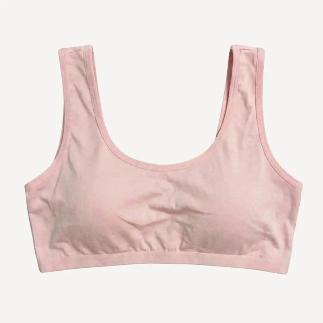 Teenage Cotton Bidi Bra – Padded, Wireless Comfort (White, Beige, Black, Yellow, Pink)