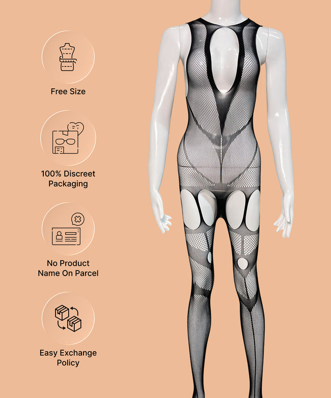 Obsession Grid Bodystocking