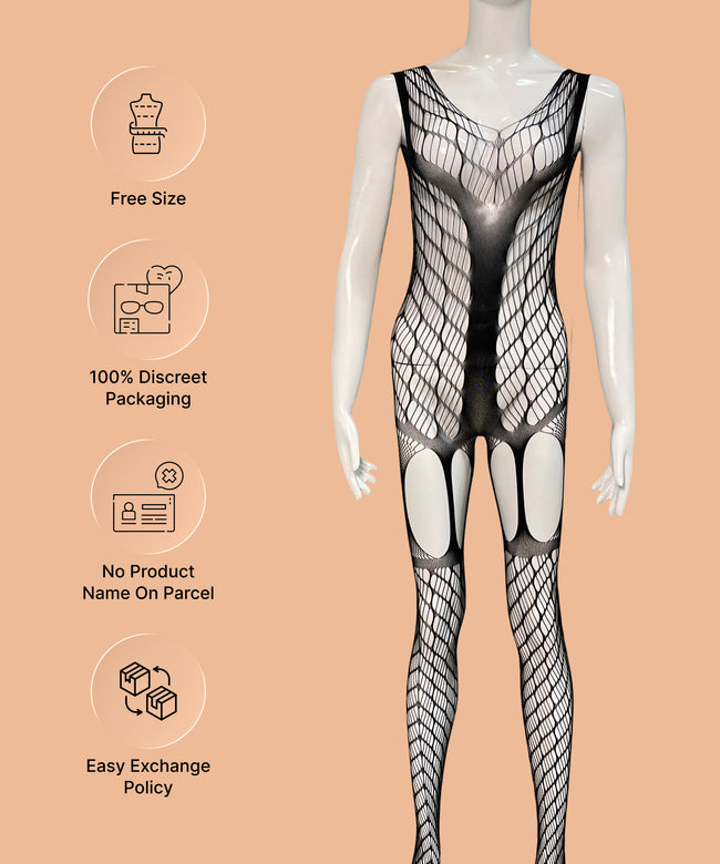 Midnight Curve Illusion Bodystocking