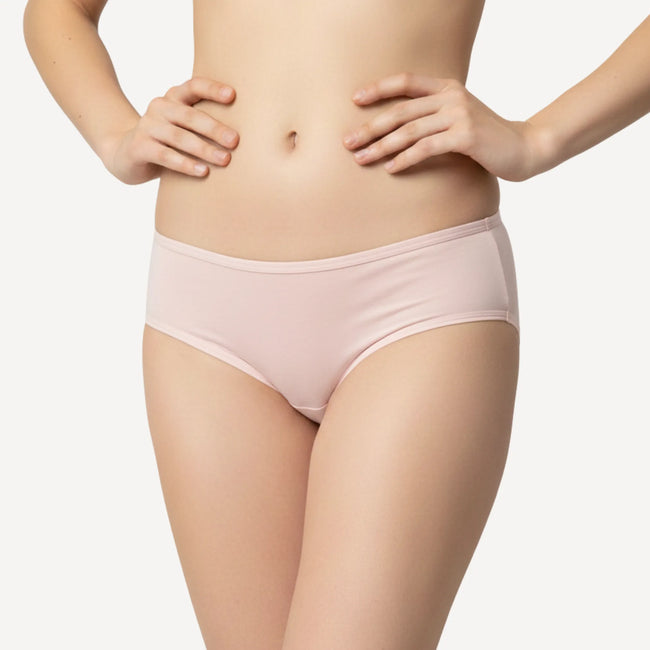 Women's Soft Cotton Mid-Rise Hipster Panties - Breathable Everyday Underwear